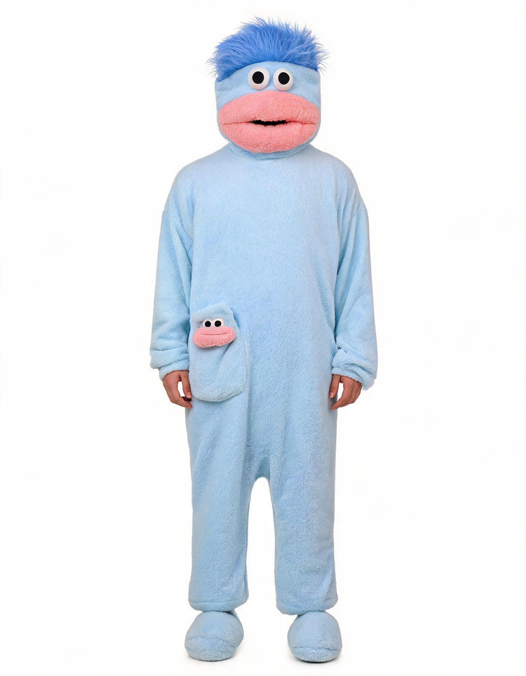 Bubbles the Goob – Light Blue Fuzzy Onesie