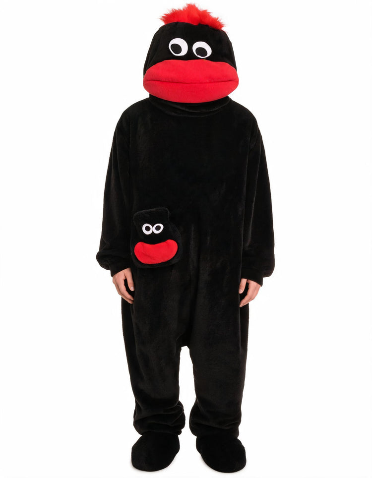 Ruckus the Goob – Black Fuzzy Onesie