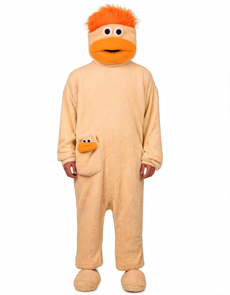 Tango the Goob – Tan & Orange Fuzzy Onesie