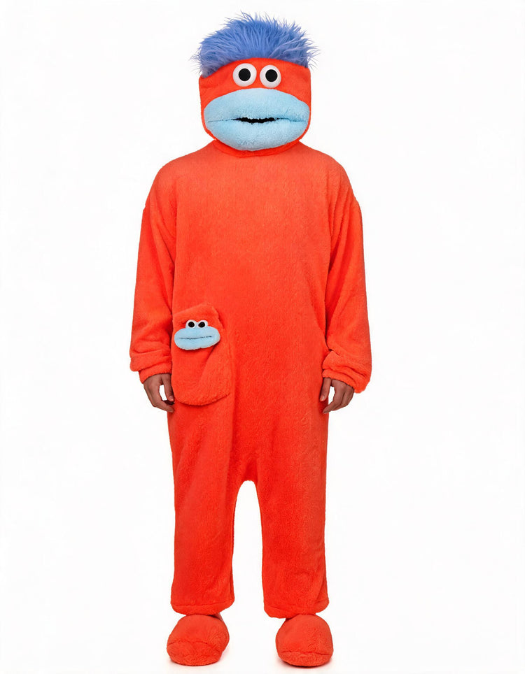 Zippy the Goob – Red Fuzzy Onesie